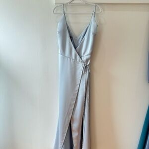 Amsale - GB163S - 10 - Ice Blue Bridesmaid Dress